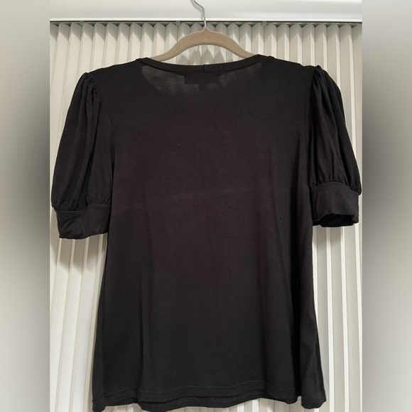 Lulus Look Your Best Black Puff Sleeve Top - Picture 4 of 4